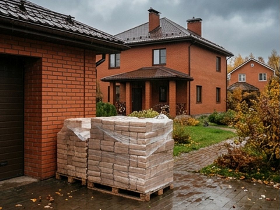 декоративная поленница — Очаговый переулок, 2, Серпухов